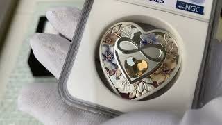 NGC鑑定PF70+FR ハート型コイン クック諸島 2025年 ブリリアント・ラブ