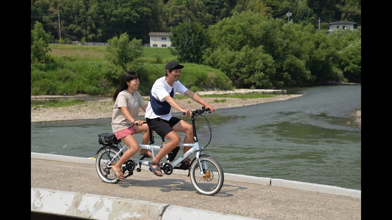 京都・亀岡 タンデム自転車サイクリング【ガイドなし】【トロッコ列車