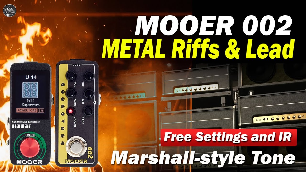 Mooer 002 + Radar METAL Riffs & Lead / Marshall-style Tone - YouTube