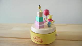 ディズニー木製からくりオルゴール【くまのプーさん】18弁（在庫/量産