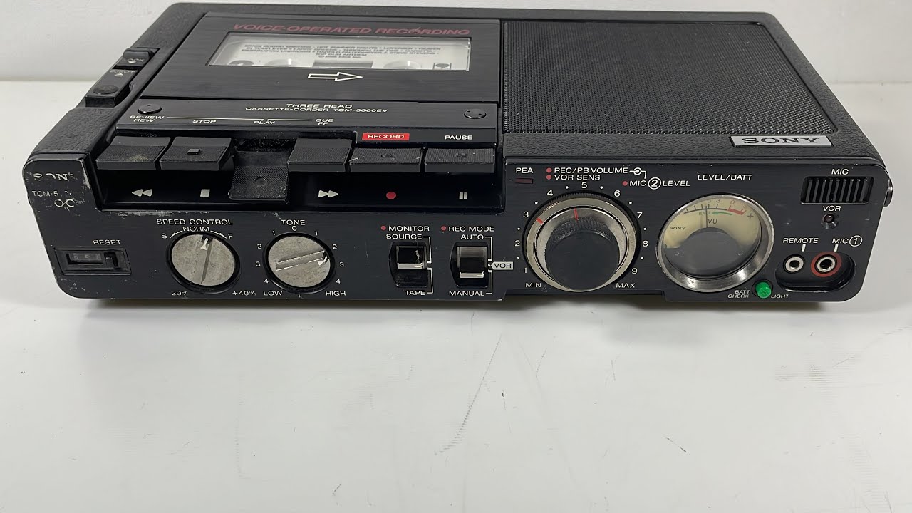 eBay Listing: Sony TCM-5000EV PORTABLE CASSETTE RECORDER For parts