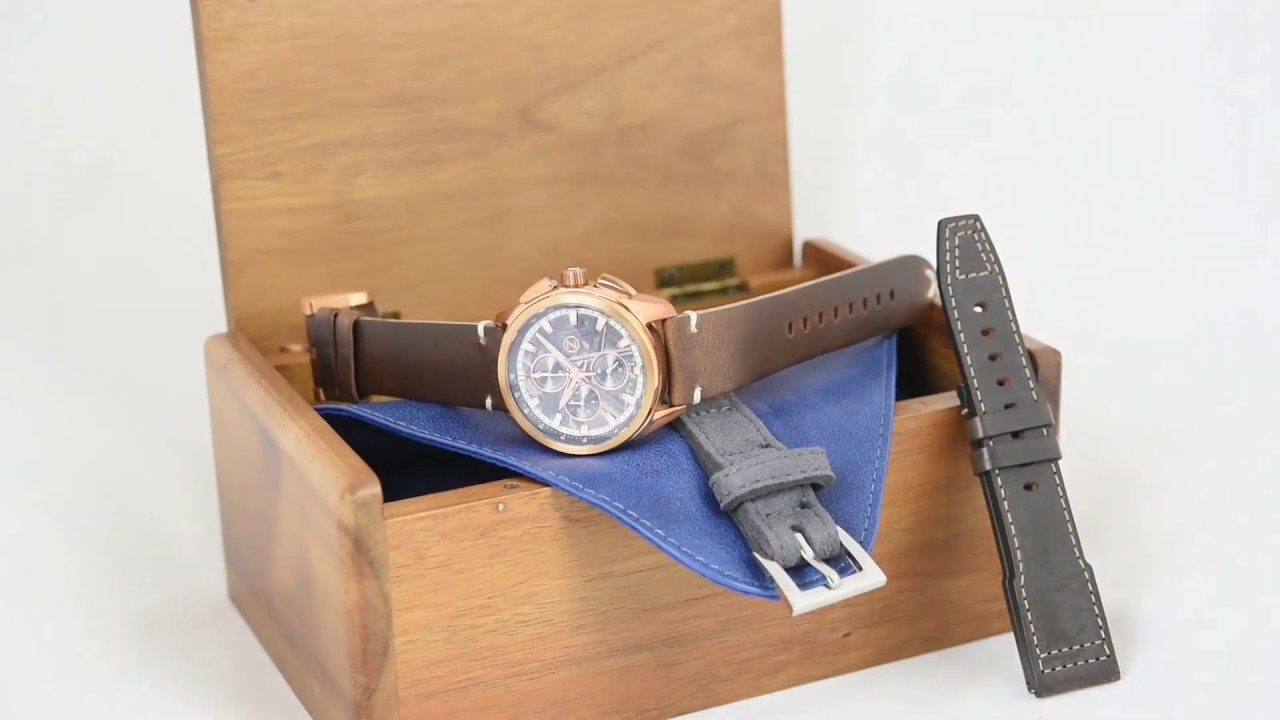 Zelos ZX-6 Bronze Mechaquartz Chronograph Meteorite