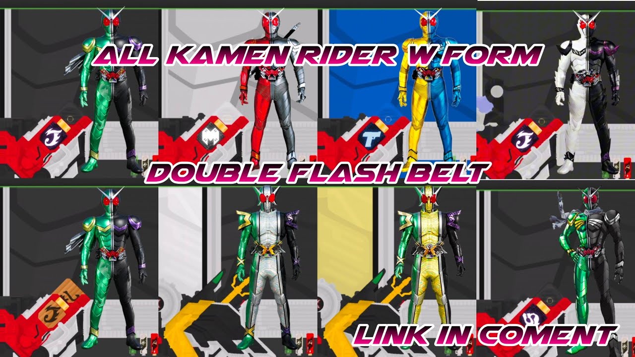 All Kamen Rider W Form! - Double Flash Belt - YouTube