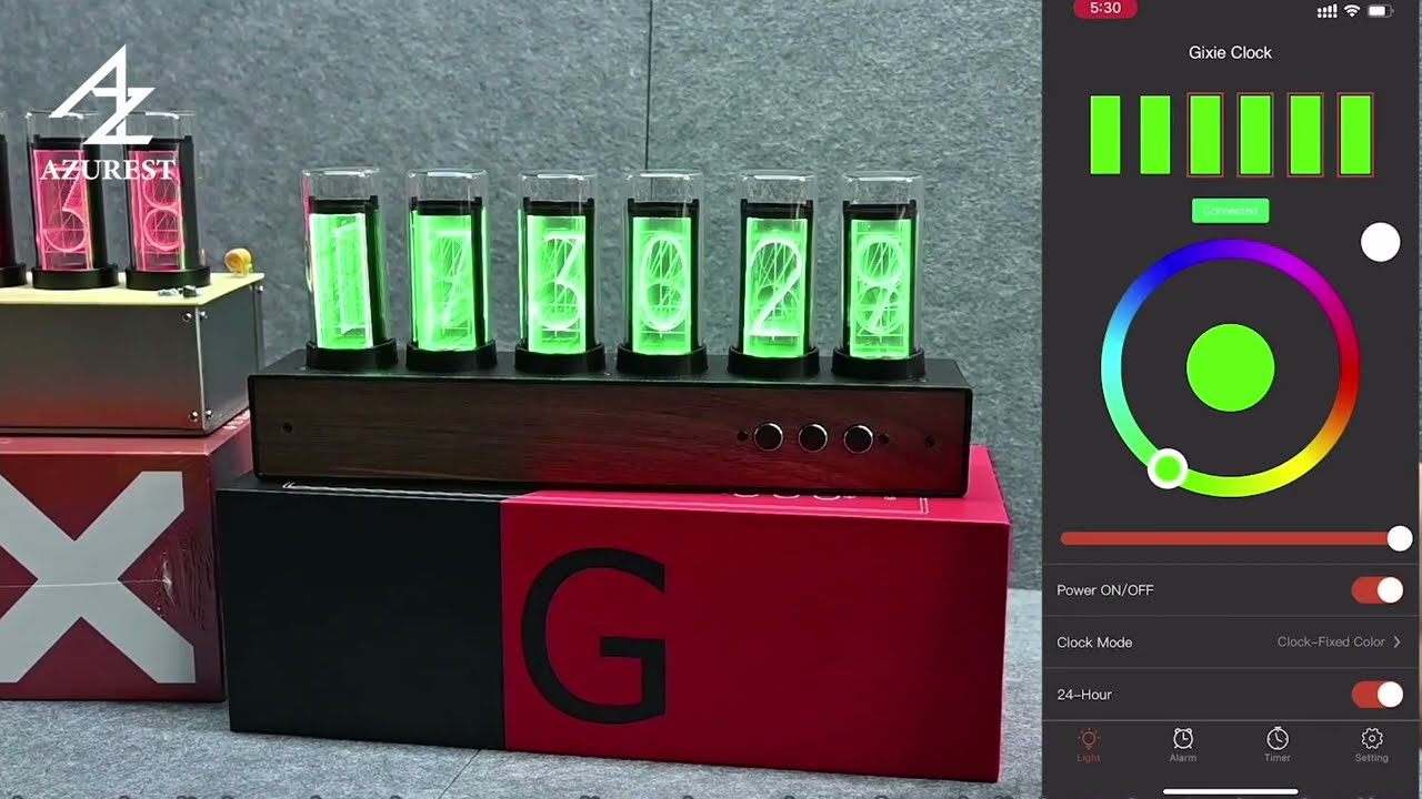 AZUREST Gixie Clock Wi-Fiモデル 接続、操作方法 – Gixie Clock総代理