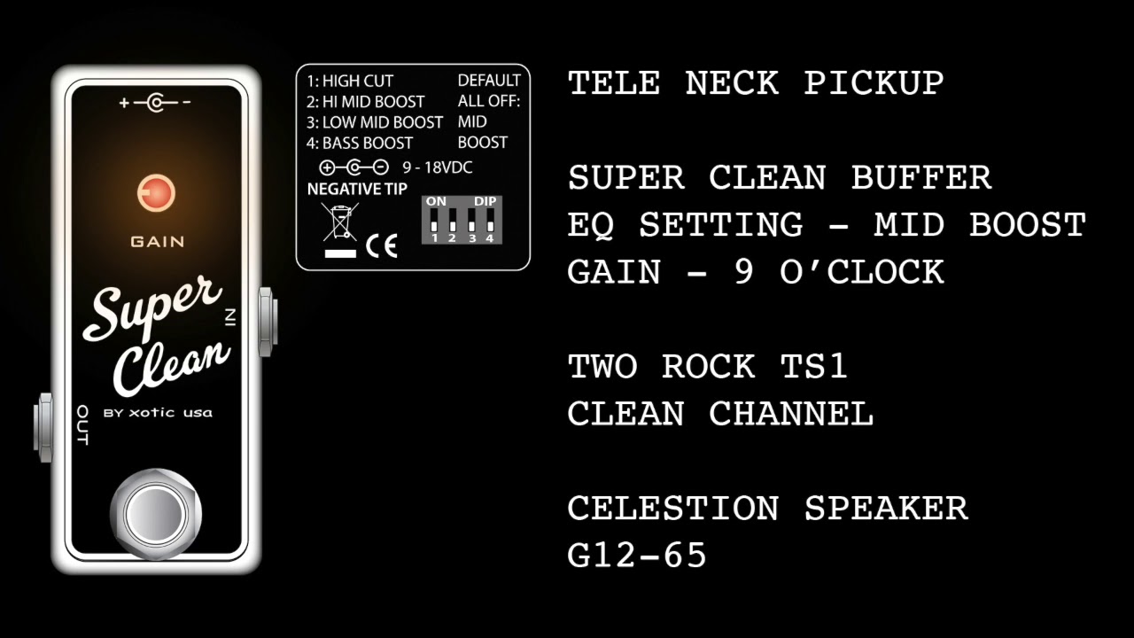 Xotic Super Clean Buffer EQ Pedal