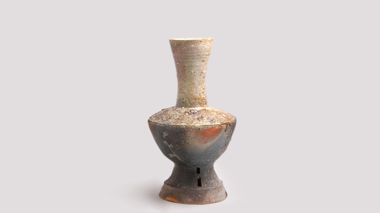 杉本貞光「信楽花入」 - YouTube