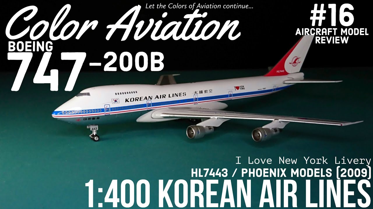 1:400 Phoenix Models Korean Air Lines Boeing 747-200B HL7443 I