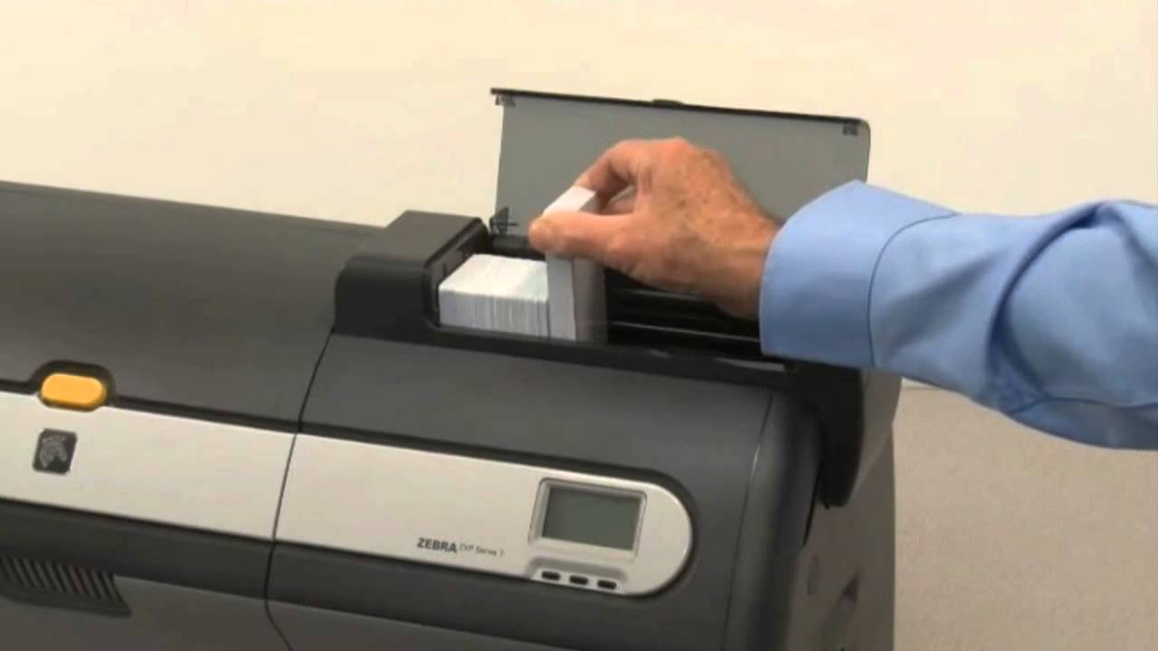 Zebra ZXP Series 7 ID Card Printer - How to Load Cards - YouTube