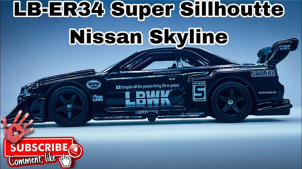 Hot Wheels LB-ER34 Super Sillhoutte Nissan Skyline Chase Black