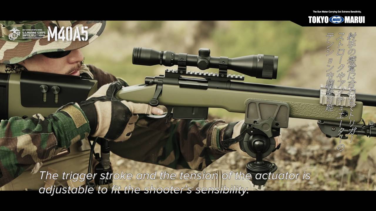 東京マルイ【ボルトアクションエアーライフル】M40A5 PV ※最新版 - YouTube