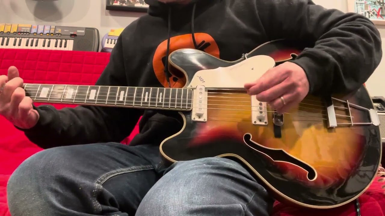 1960's Vox Super Lynx Hollowbody Electric Guitar Made In Italy