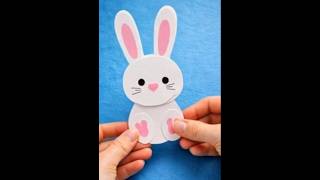 Easy bunny paper cut /cute rabbit paper cutting/easy paper craft