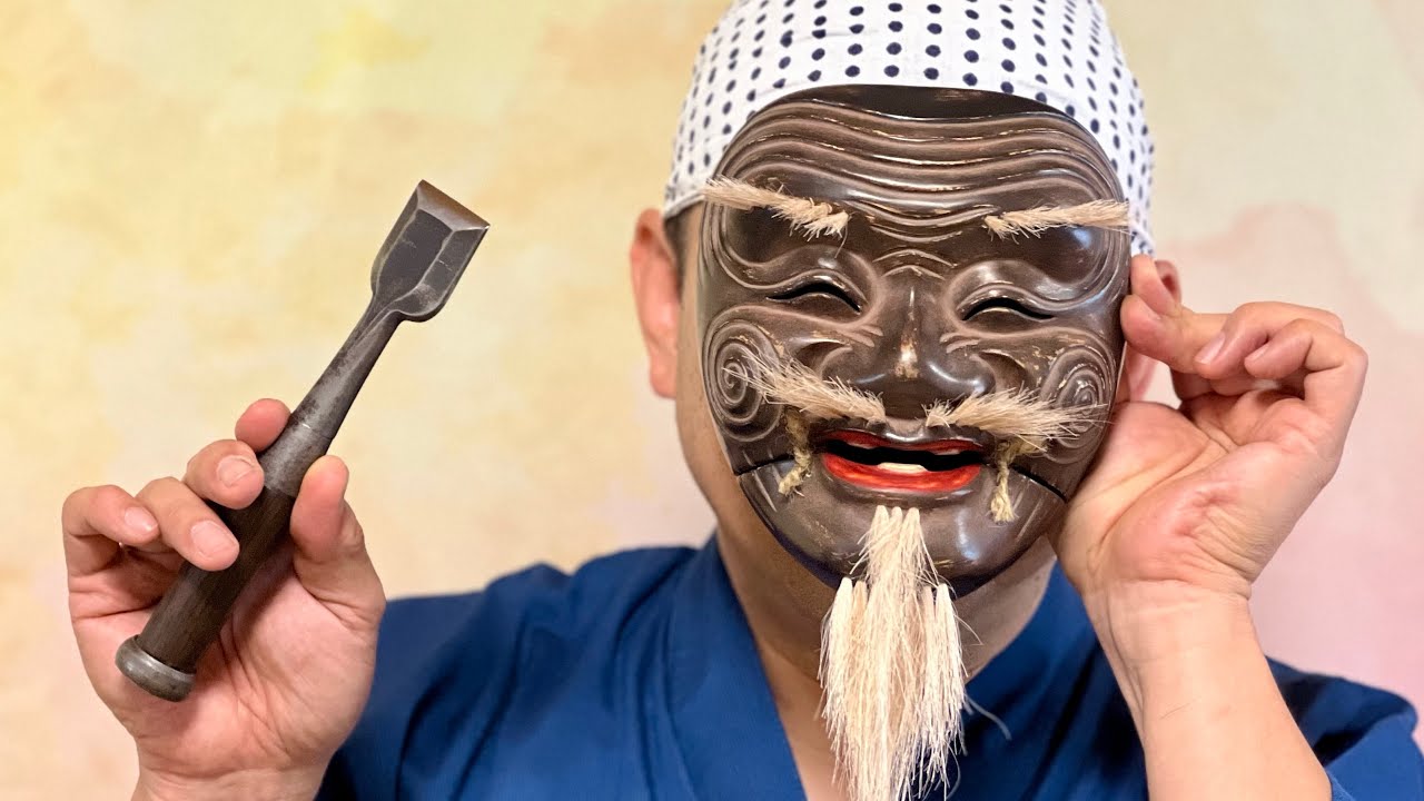 Make a God's Mask] #woodcarving #howtodraw #nohmask #oldmanmask