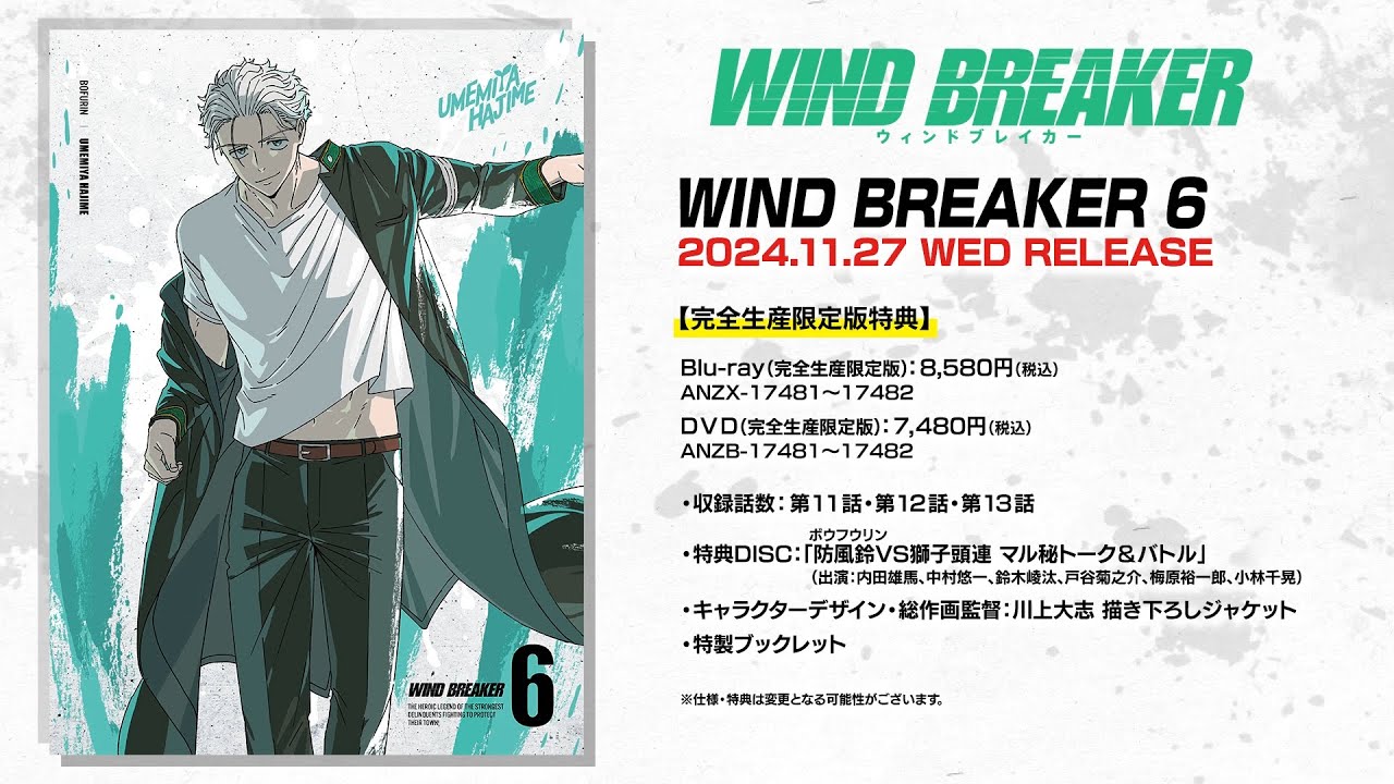 WIND BREAKER Blu-ray & DVD 2024年6月～11月 発売中|アニメ