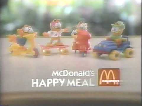 1989 McDonald's Garfield Happy Meal Commercial - YouTube