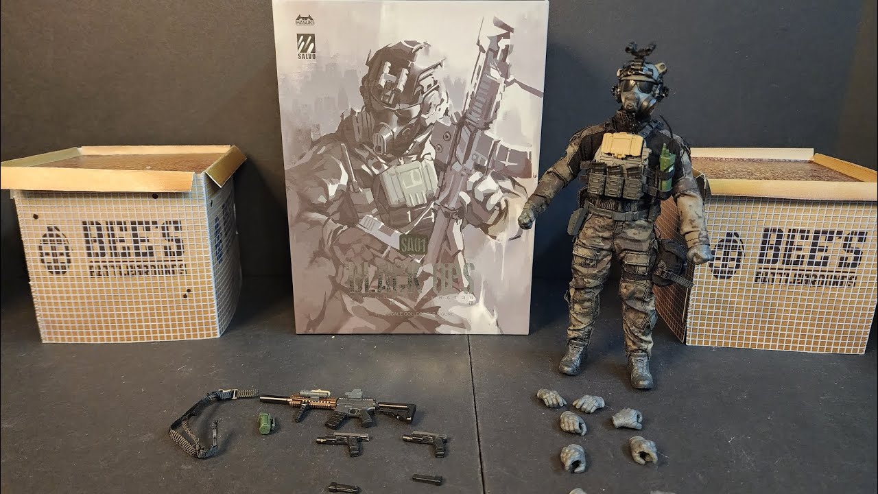 開封品HASUKI SALVOシリーズ BLACK OPS 1/12フィギュア Hasuki Salvo