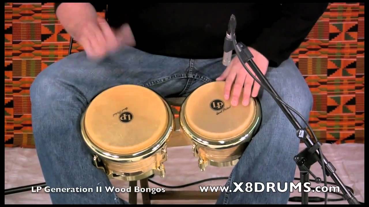 Bongos at X8 Drums: LP Generation II Wood Bongos - YouTube