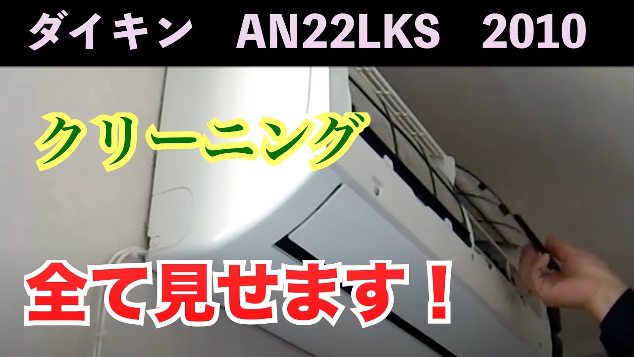 ダイキン壁掛けエアコン洗浄方法を全て見せます！【AN22LKS】洗浄屋の