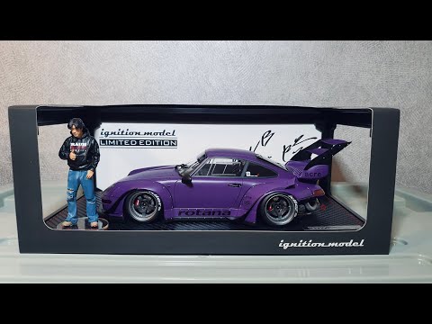IG2262 RWB 993 Matte Purple With Mr. Nakai figurine 1:18 Scale