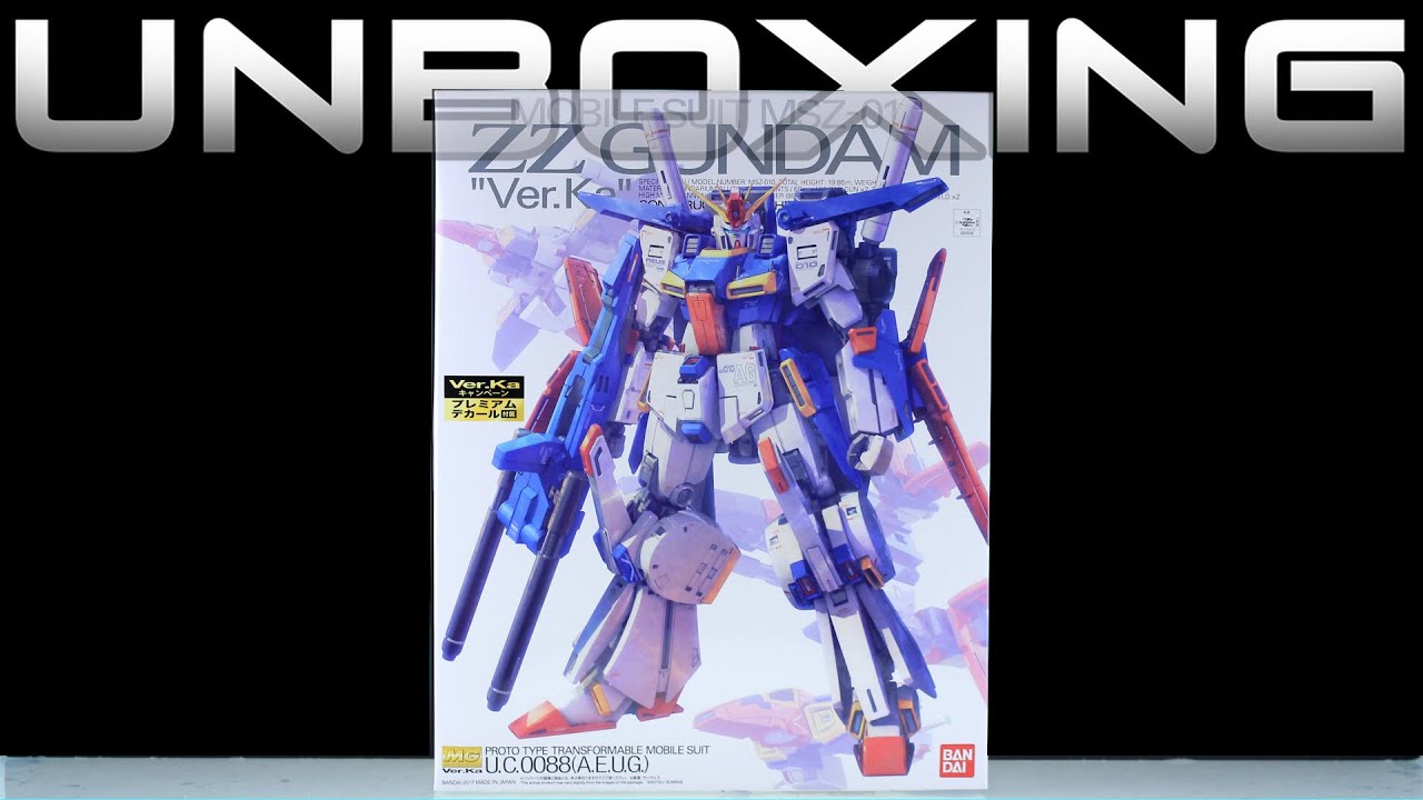 MG ZZ Gundam Ver. Ka Unboxing - MOBILE SUIT GUNDAM ZZ - - YouTube