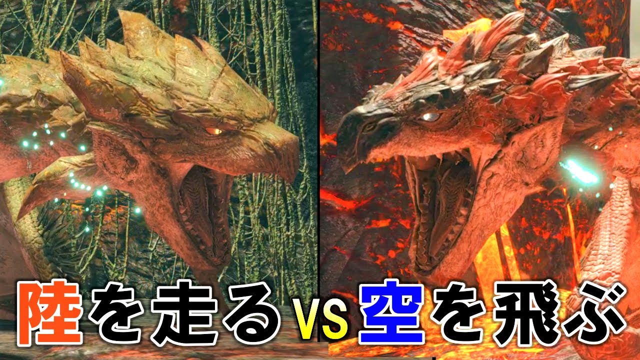 モンハンライズ陸の女王リオレイア VS 空の王者リオレウス（操竜競走