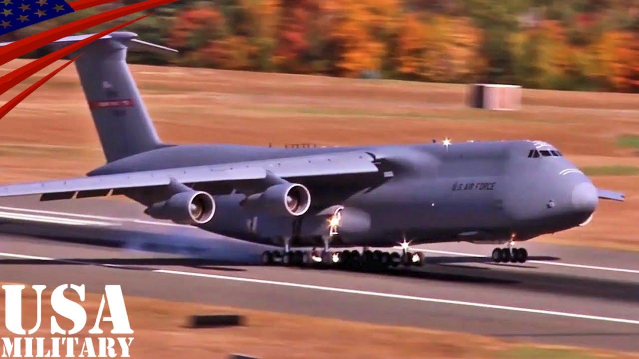 超大型輸送機C-5ギャラクシーのタッチ&ゴー - Touch & Go of Ultra