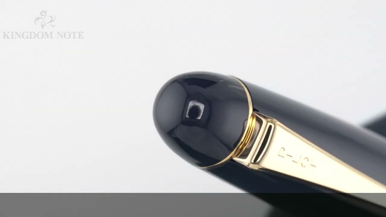 PILOT パイロット 万年筆 カスタム74 ダークブルー 細字 - YouTube