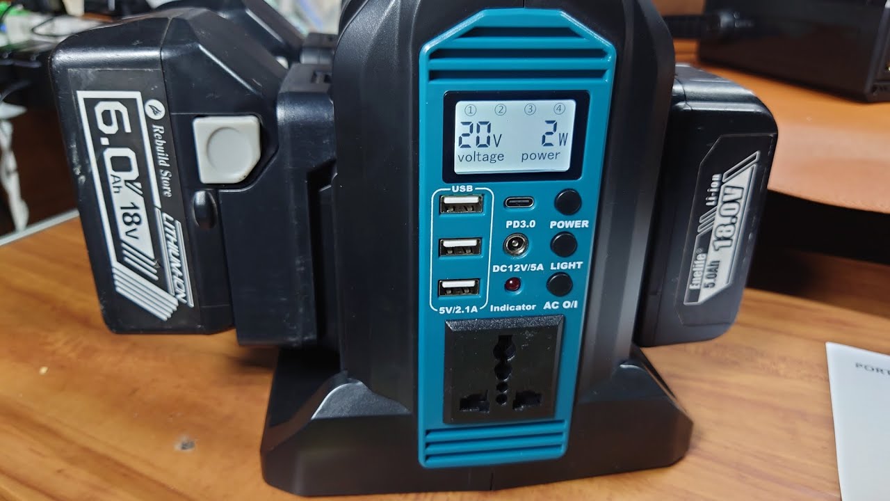 マキタ 18Vバッテリー用350Wパワーインバーター買ってみた - YouTube