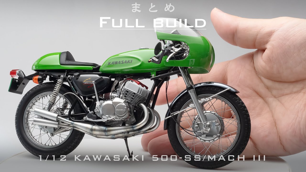 Building the Hasegawa 1/12 scale Kawasaki Mach III: scalemodel