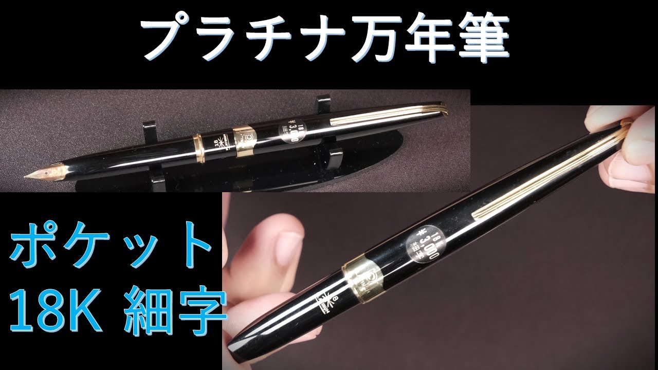 PLATINUM プラチナ 万年筆 2点セット ペン先 18K⁄細軟 14K⁄細 黒