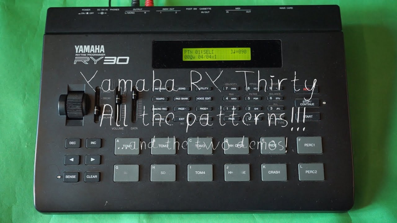 Yamaha RY30 - ALL THE PATTERNS! (and the two demos!) - YouTube
