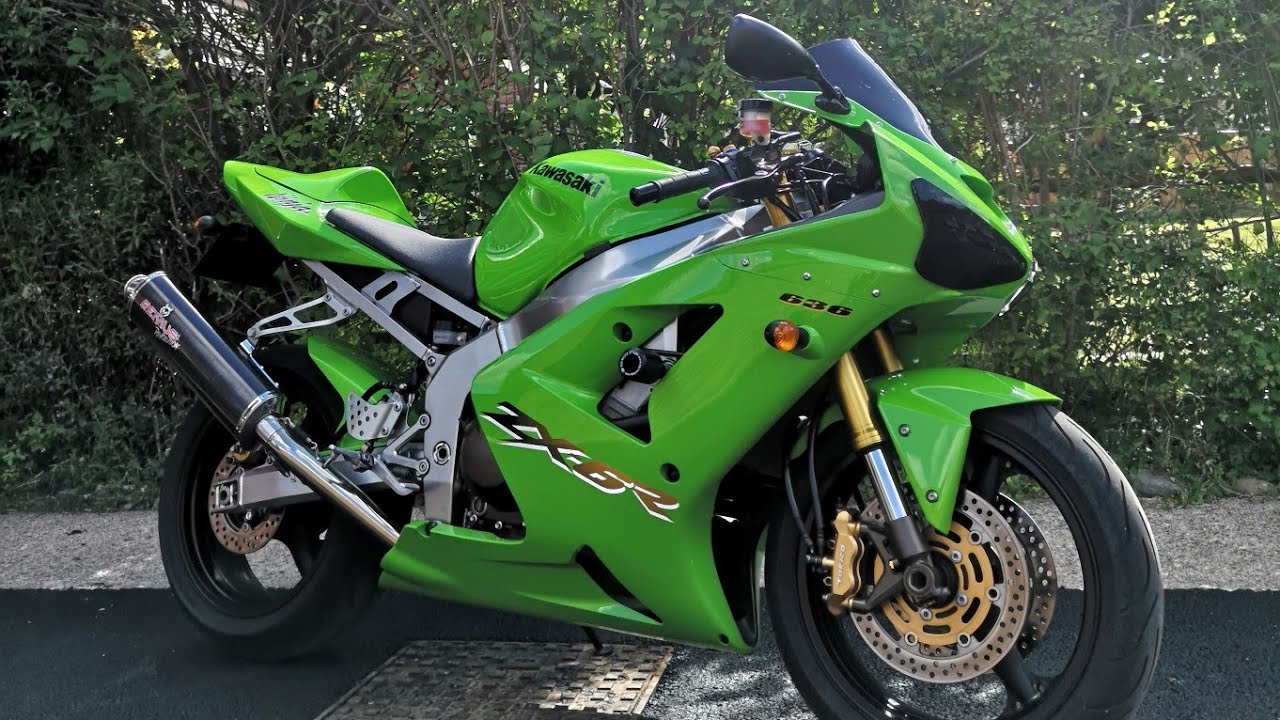 Kawasaki Zx6r 636 B1H 2003. Walk Around/Rev - YouTube