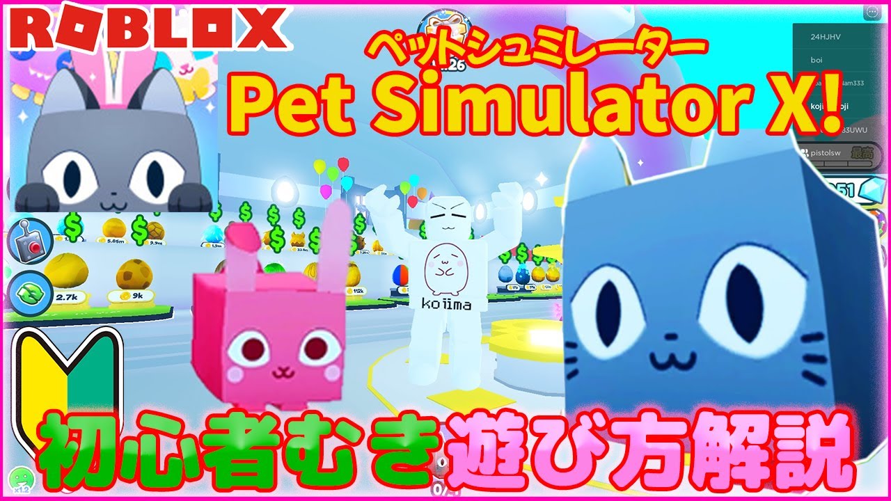 超人気のペットシュミレーターの遊び方｜Pet Simulator X 【ROBLOX・ロ