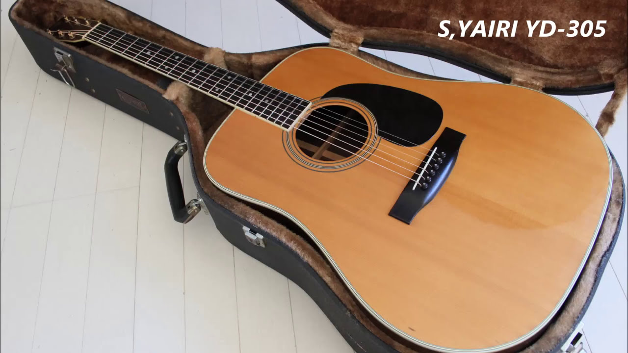 74年製 S.yairi YD305 トップ、バック単板 74年製 S.yairi YD305
