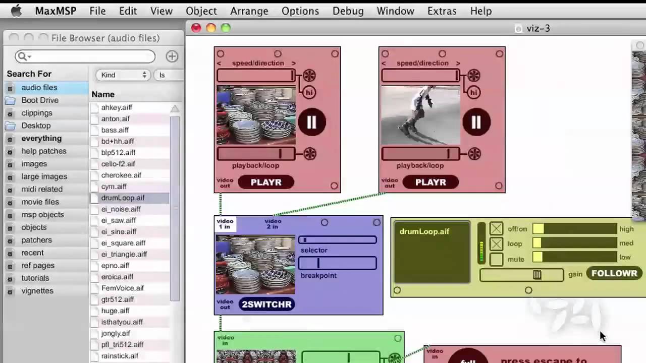 Cycling74 Max/MSP/Jitter Tutorials: Vizzie Routing - 3 - YouTube