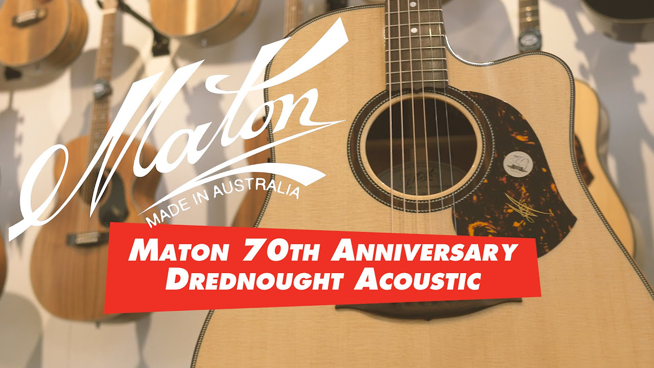Maton 70th Anniversary Dreadnought Acoustic Guitar - YouTube