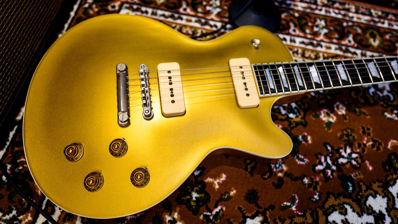 中華製レスポールオレンジ 控え目な虎杢 ロゴはUSメーカーのものに