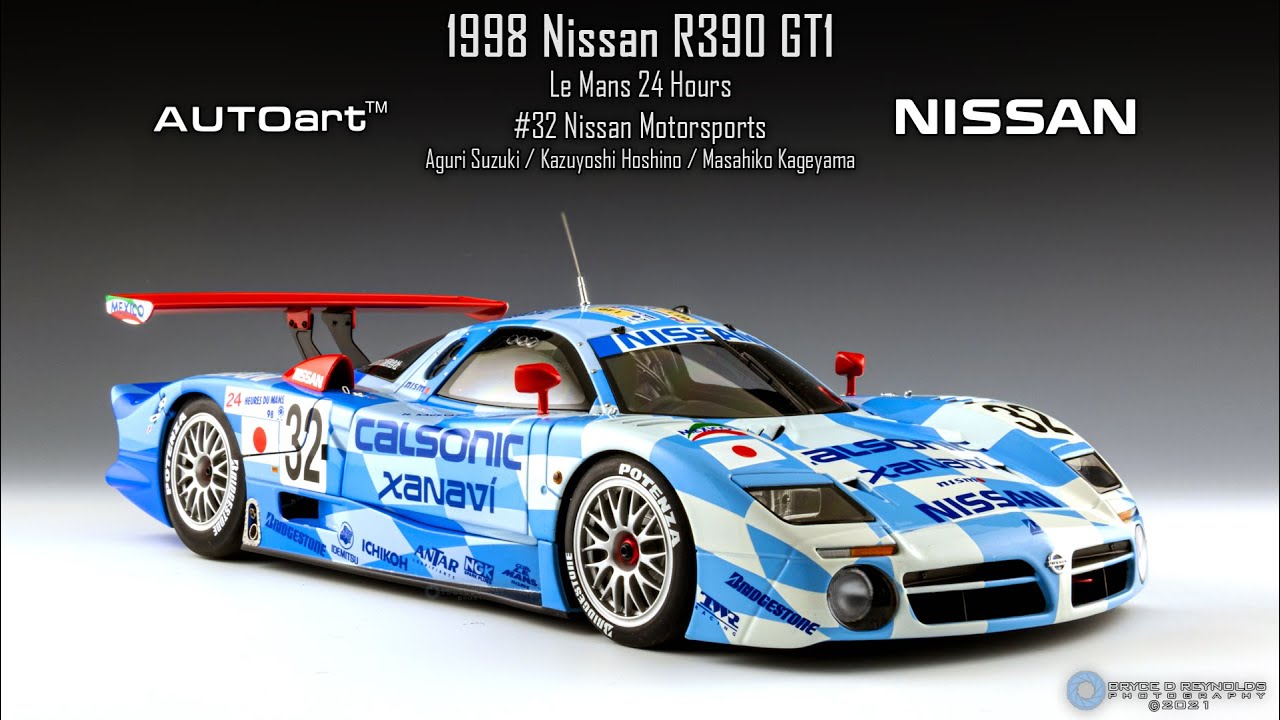 1:18 AUTOart 1998 Nissan R390 GT1 #32 Le Mans Showcase - YouTube