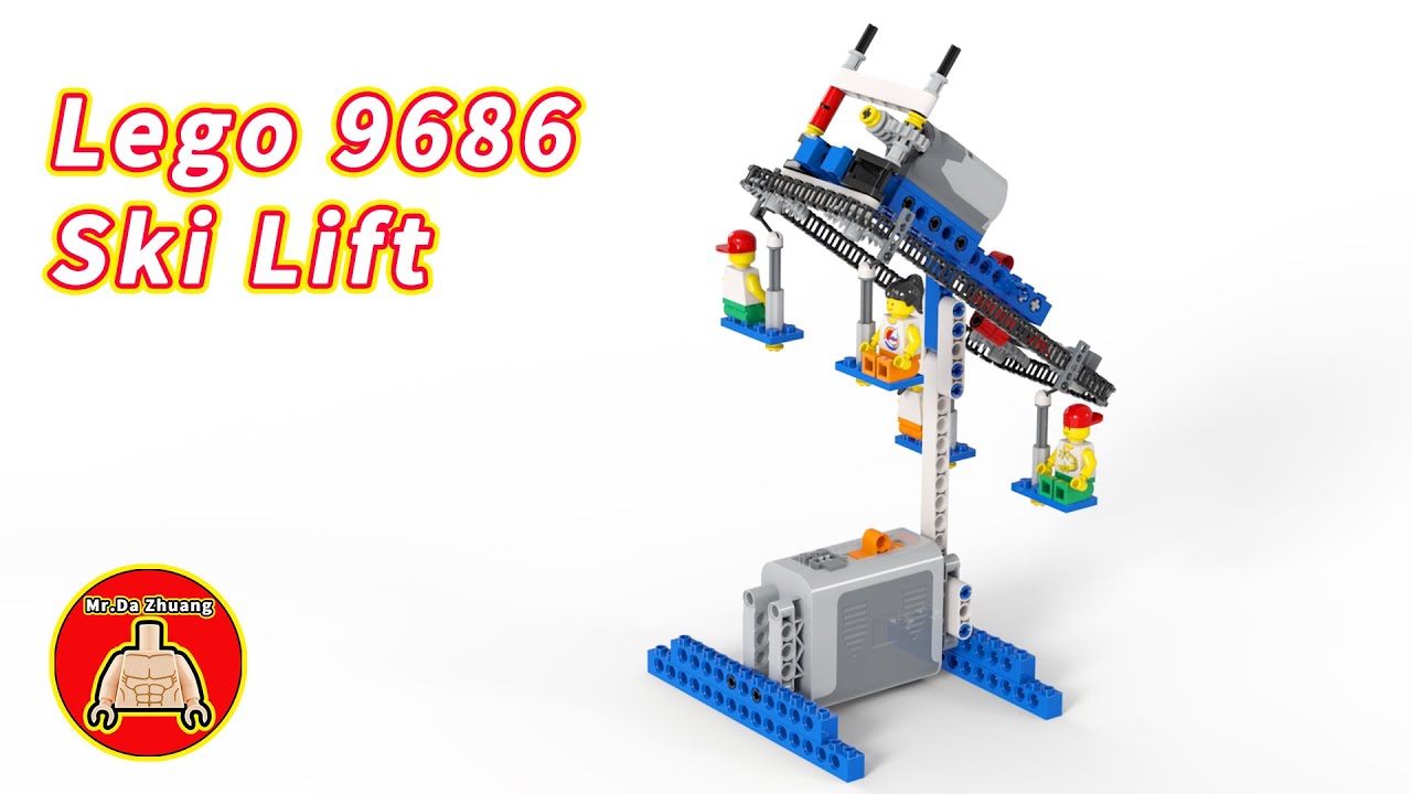 Building a Lego ski lift（lego 9686 ski lift） - YouTube