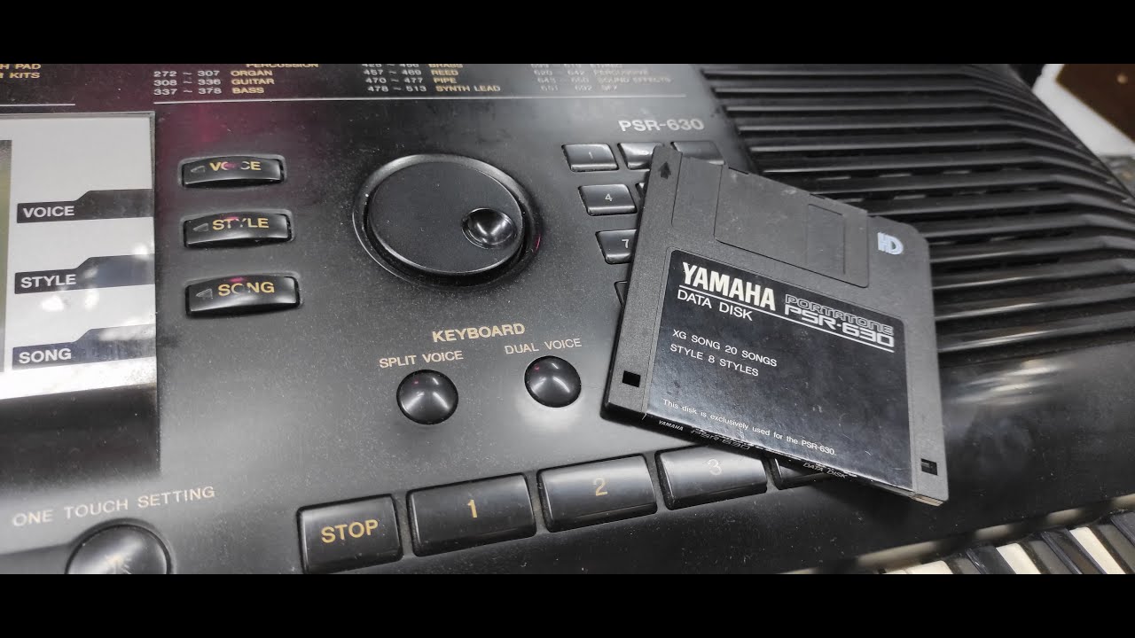 YAMAHA PSR 630 - Songs from original DATA DISK - YouTube