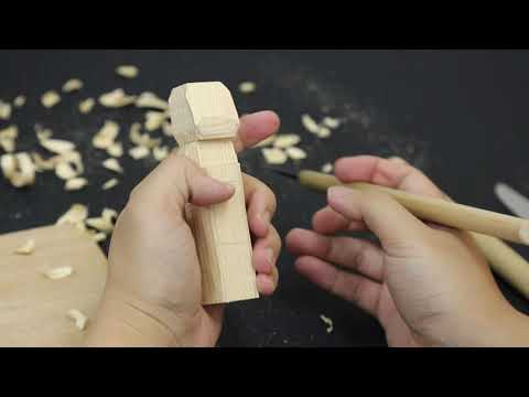 Y2293-28 仏教 木彫り 円空仏 義刀作 高さ29㎝ I Y2293-28 仏教 木彫り