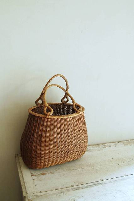 シノワズリ赤色大籠アンティーク古美術骨董カゴ籠かご 食籠