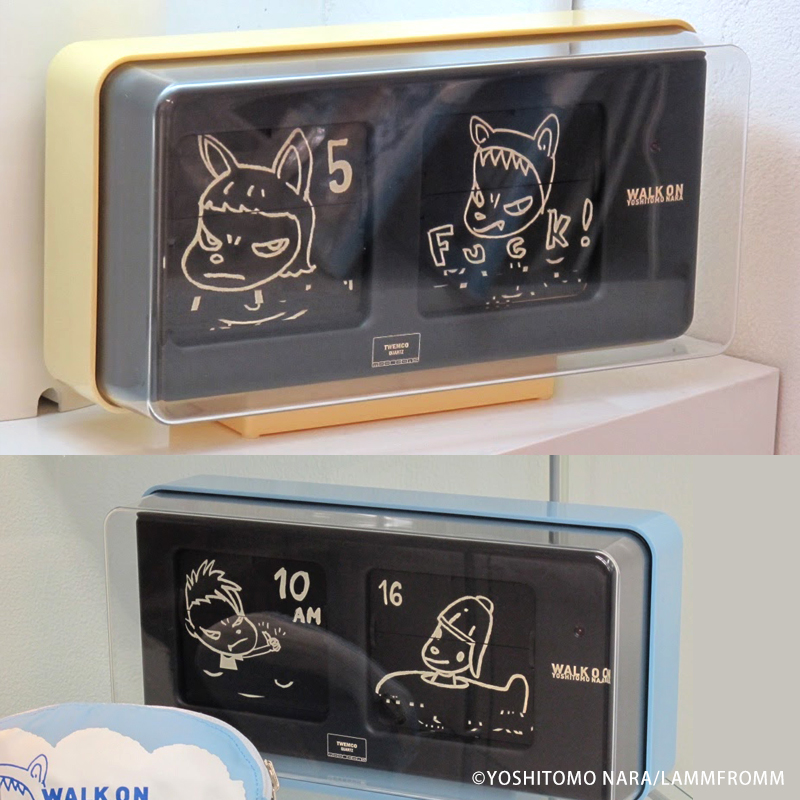 奈良美智 『奈良美智』初期WALK ONブルーTWEMCO美QT-30パタパタ時計