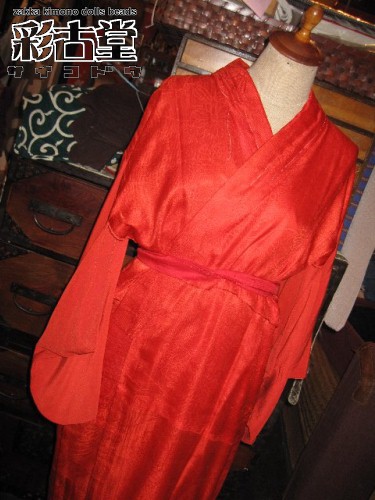 ○朱赤の長襦袢(2)○ | アンティーク着物・レトロ雑貨の彩古堂