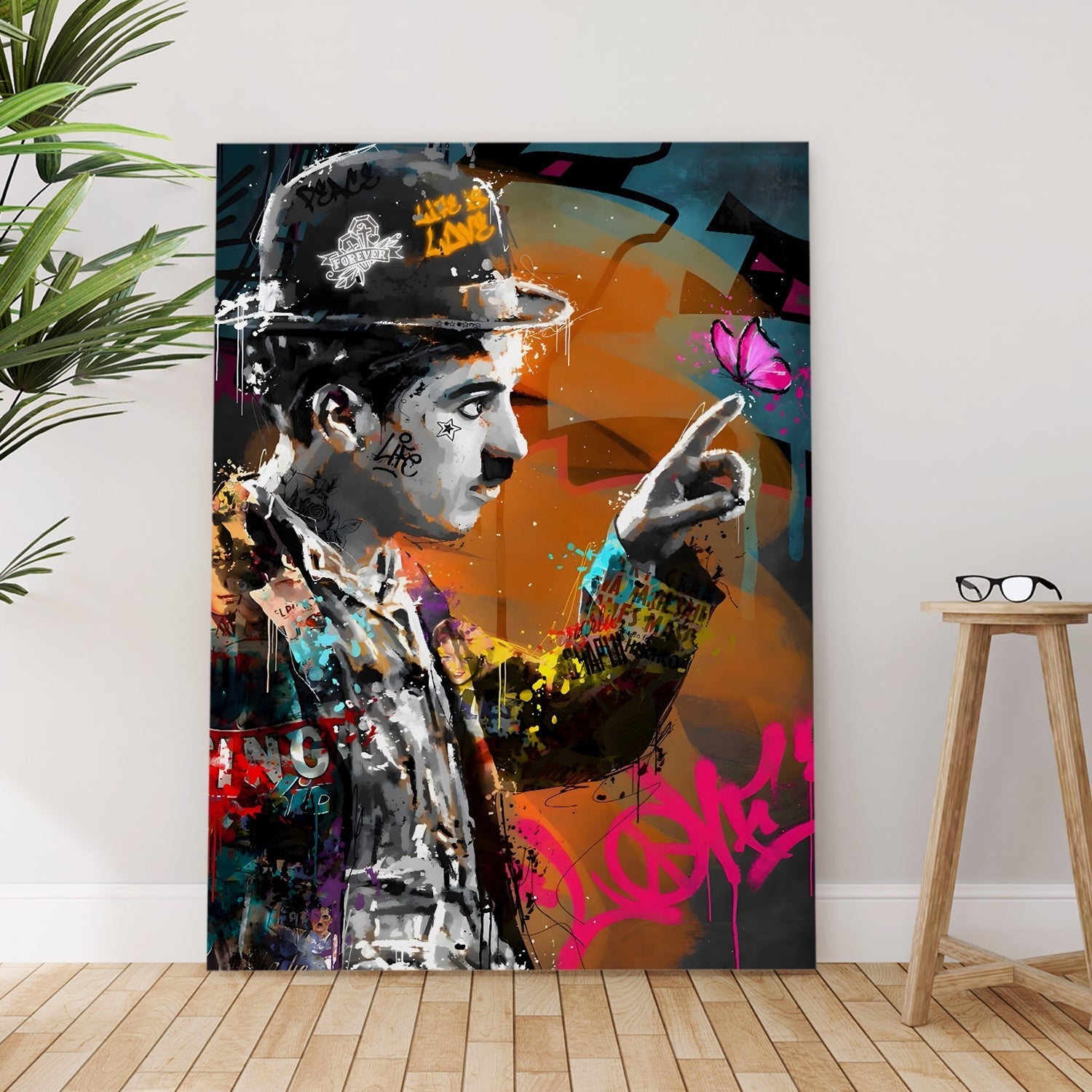 モダン】チャーリー・チャップリン（サイコロ モザイクアート） モダン