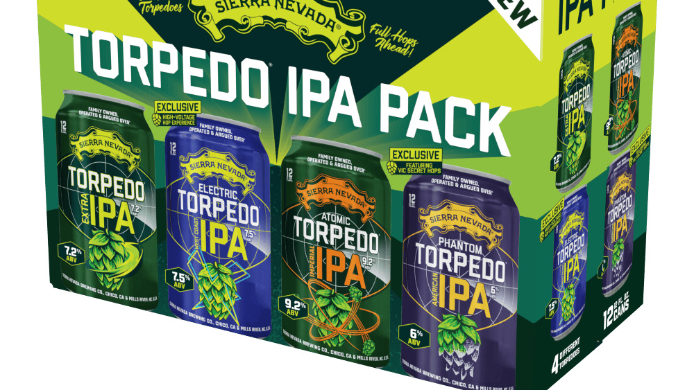 Sierra Nevada Torpedo IPA Pack 12 pack 12 oz. Can - Yankee Spirits
