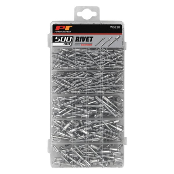 Performance Tool® W5228 - Aluminum Rivet Assortment Set (500