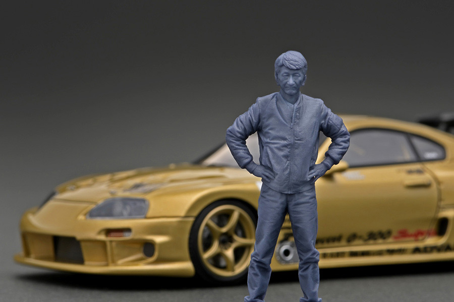IG2946 1/43 TOP SECRET GT300 Supra (A80) Gold With Mr. Nagata