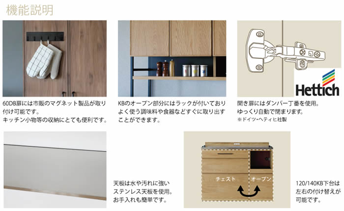 シギヤマ家具 キッチンボード 200cm LUNCH ランチ – 輸入家具の