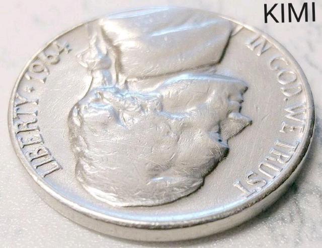 白銅貨 ジェファーソン ニッケル硬貨 1964年 5セント硬貨 コイン 1964